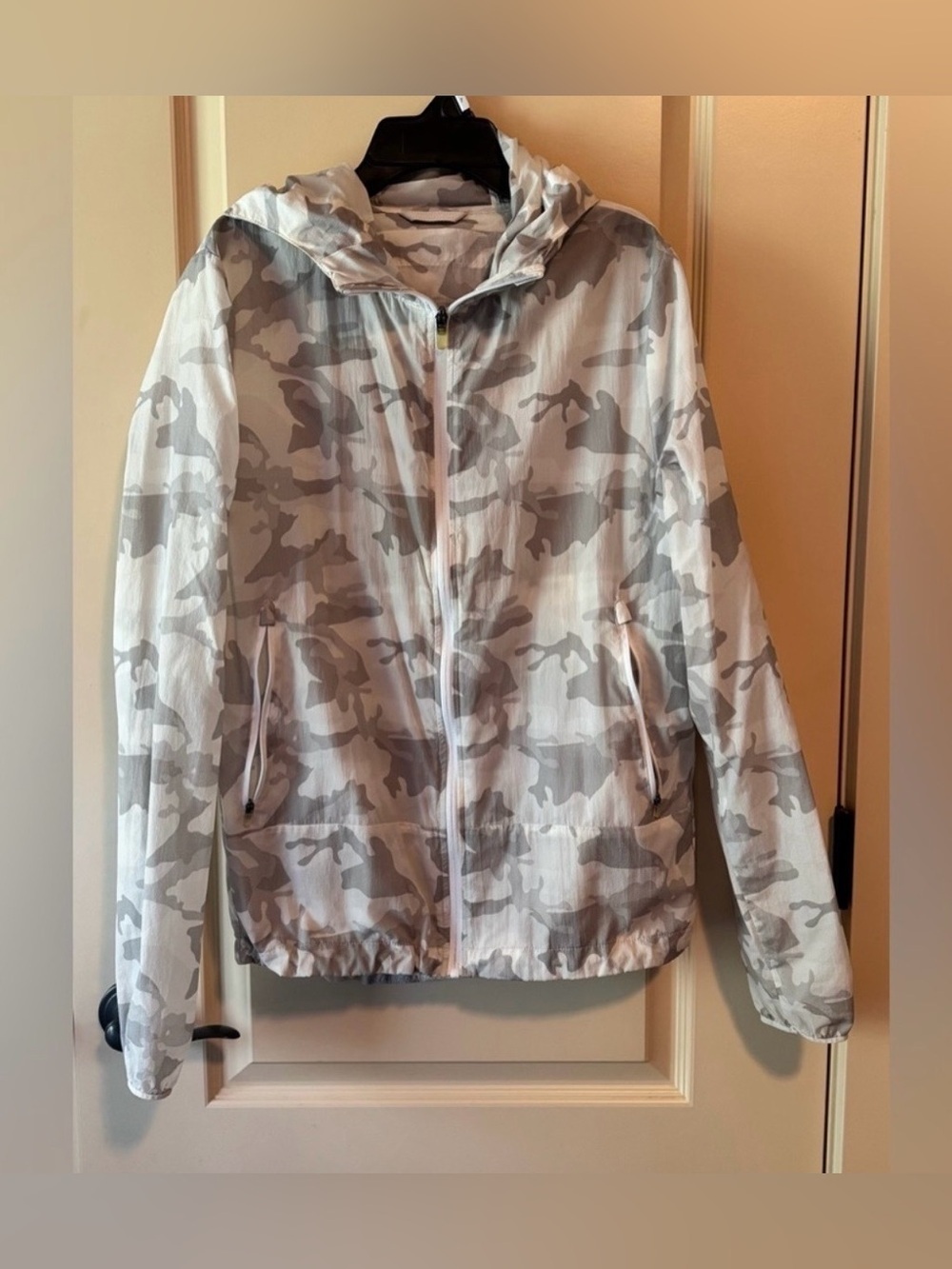 Champion Gray Camouflage Hooded Jacket Women - Picture 1 of 9